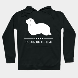 Coton de Tulear Dog White Silhouette Hoodie